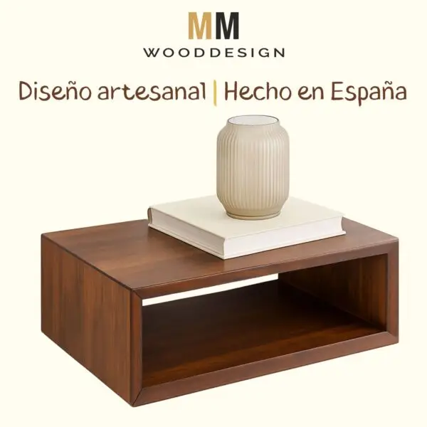 mesilla de Noche Flotante diseno elegante y natural