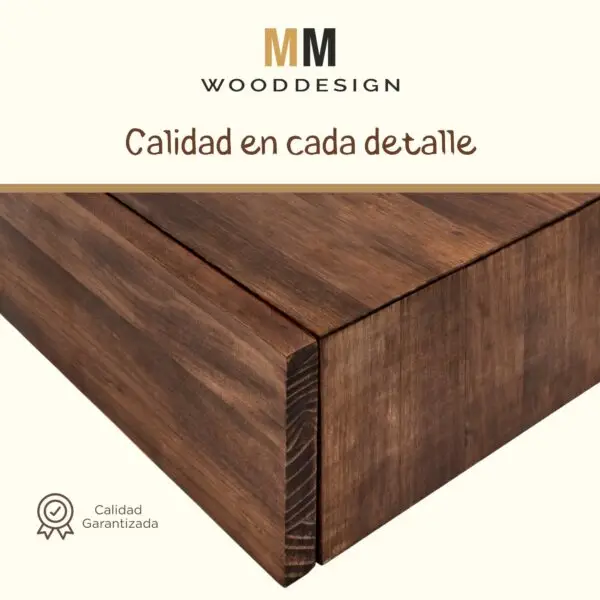 Mesilla de noche flotante de madera maciza - Imagen 6