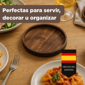 Bandeja Redonda de Madera