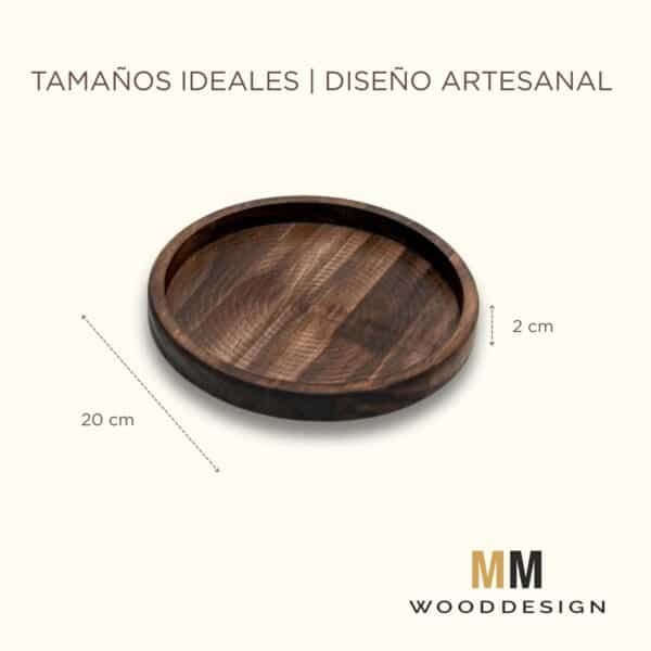 Bandeja Redonda de Madera - Imagen 3