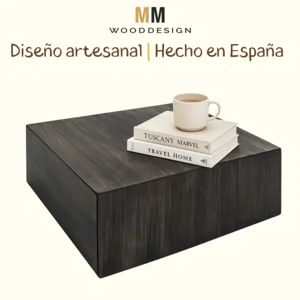 Mesilla de noche flotante de madera maciza - Imagen 10